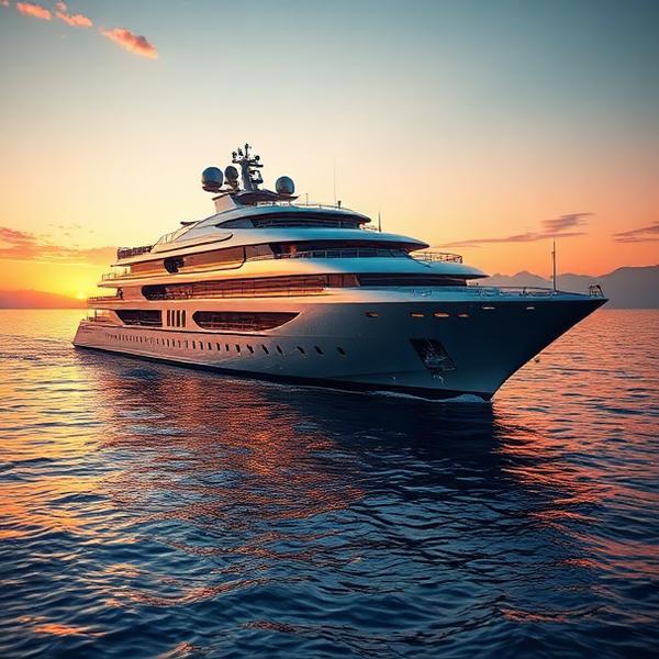 Ritz-Carlton Evrima superyacht in the Adriatic