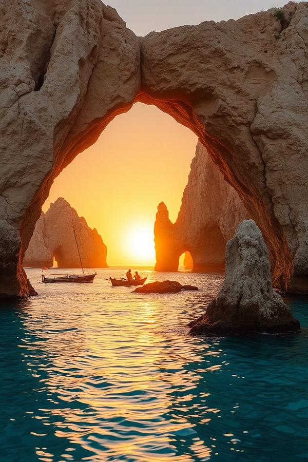 Mexican Riviera beachfront resort at sunset